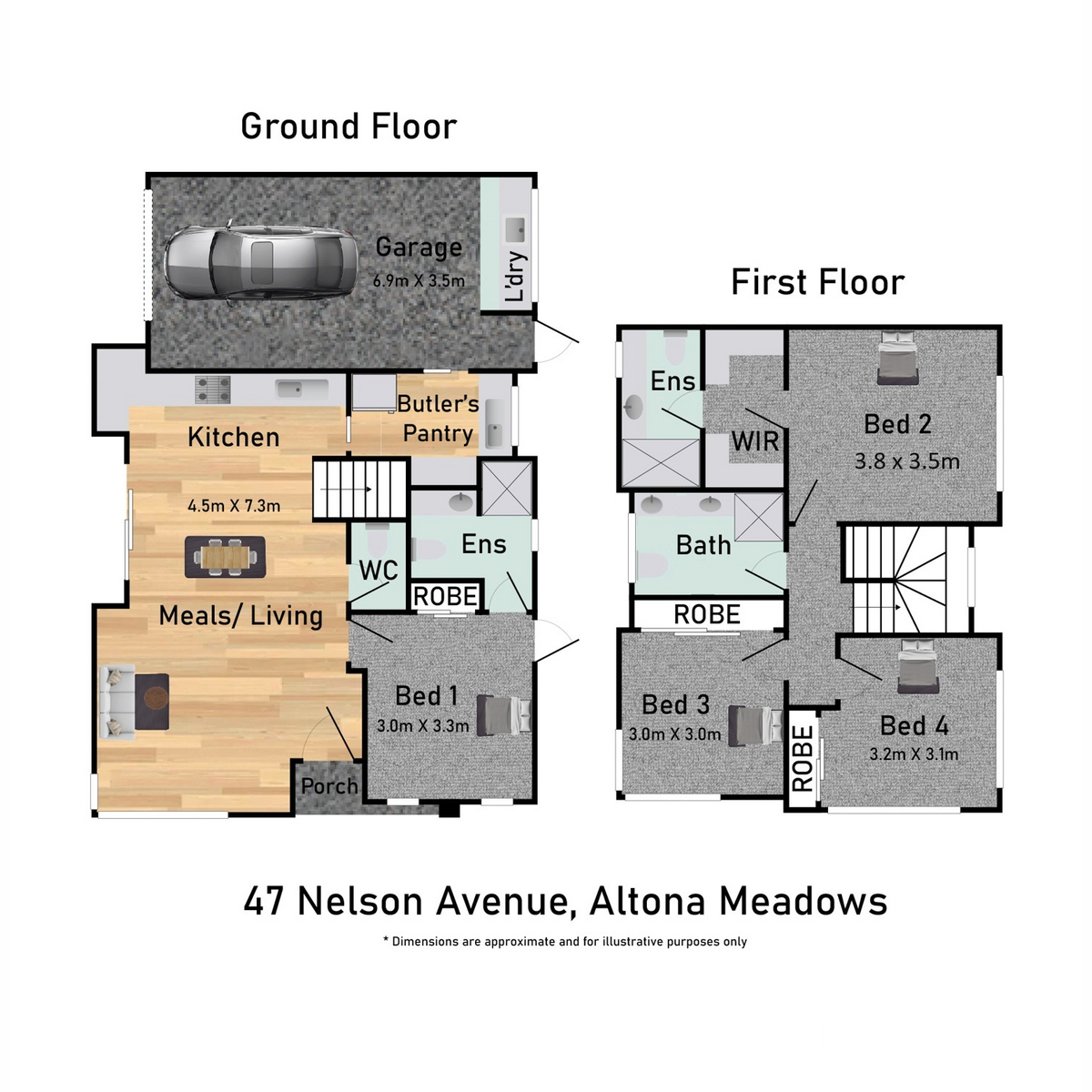 Floorplan of Homely house listing, 47 Nelson Avenue, Altona Meadows VIC 3028