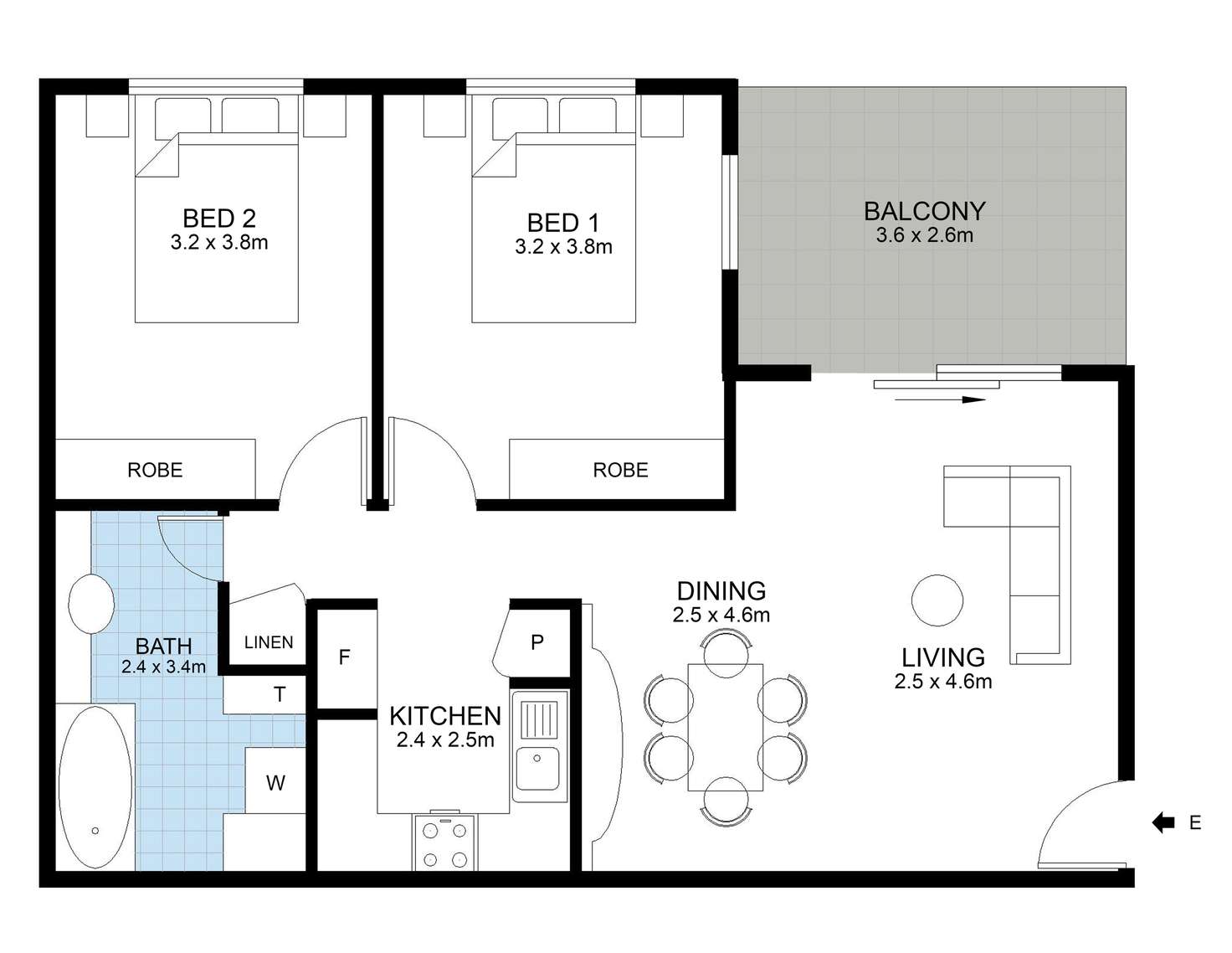 Floorplan of Homely unit listing, 24/106 Linton Street, Kangaroo Point QLD 4169