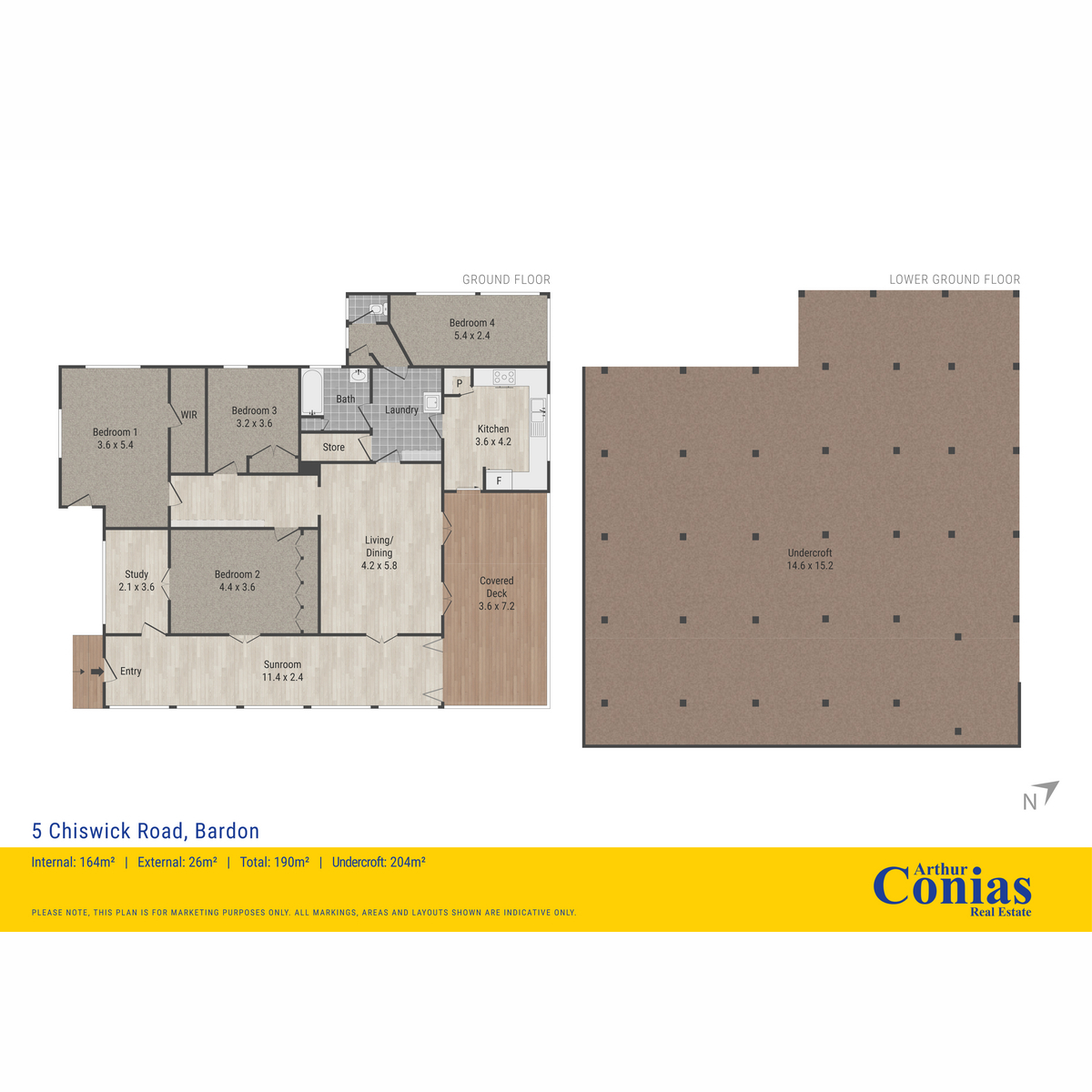 Floorplan of Homely house listing, 5 Chiswick Road, Bardon QLD 4065