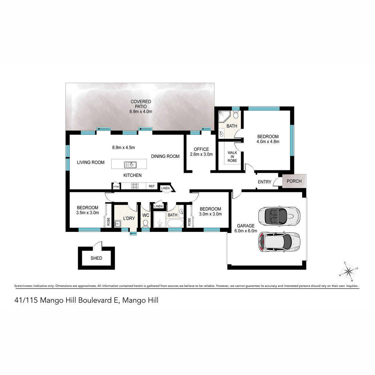 Floorplan of Homely villa listing, 41/115 Mango Hill Blvd East, Mango Hill QLD 4509