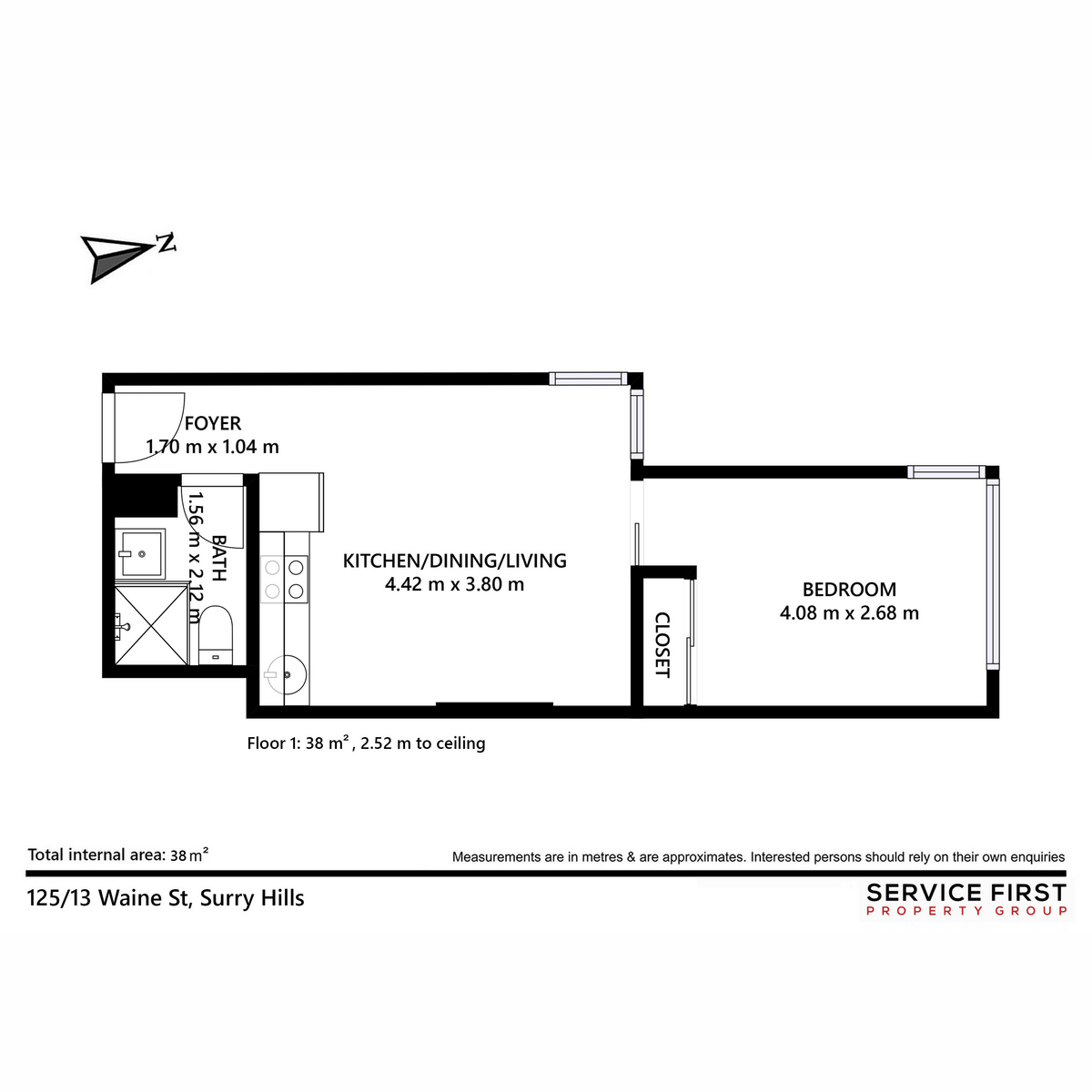 Floorplan of Homely unit listing, 125/13 Waine Street, Surry Hills NSW 2010