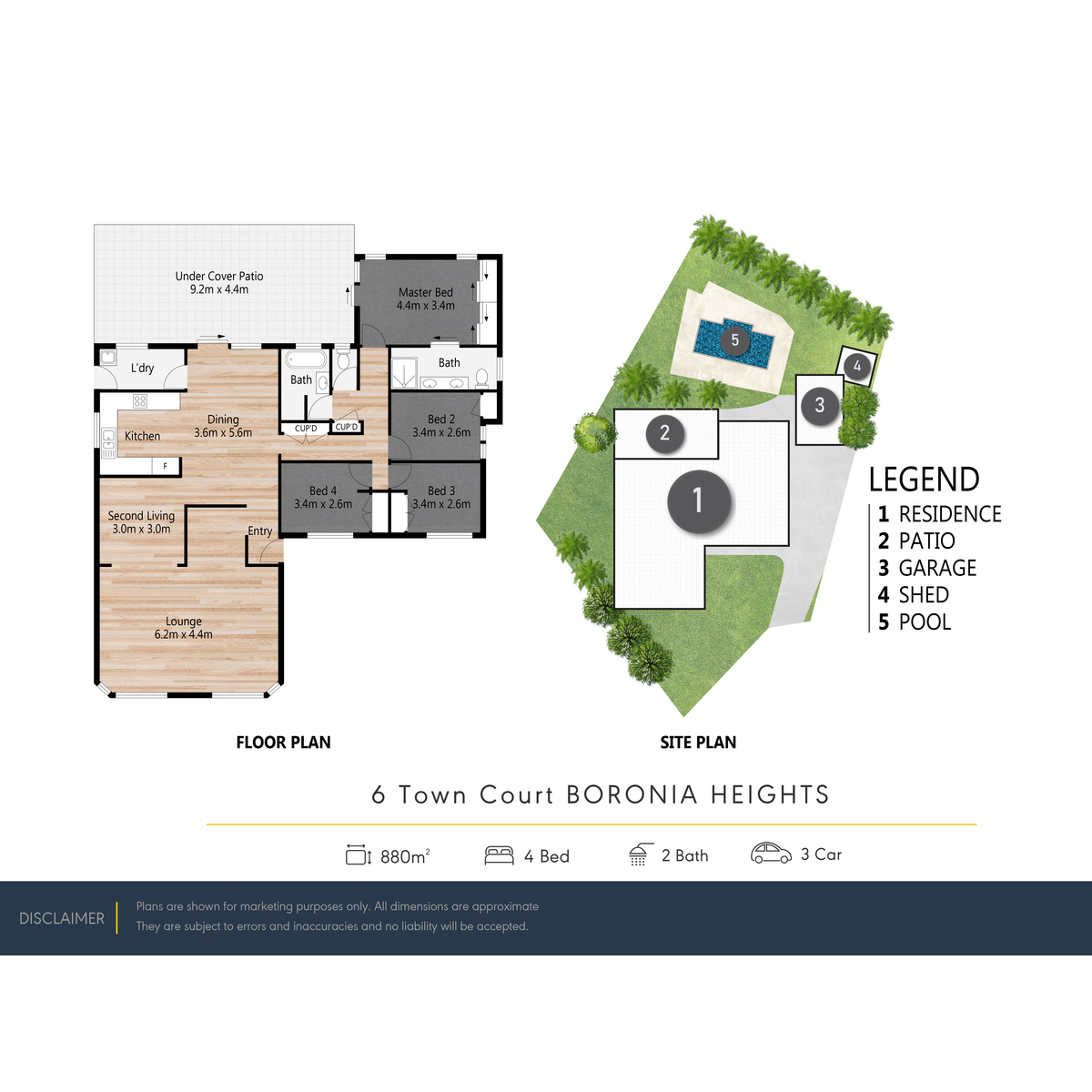 Floorplan of Homely house listing, 6 Town Court, Boronia Heights QLD 4124