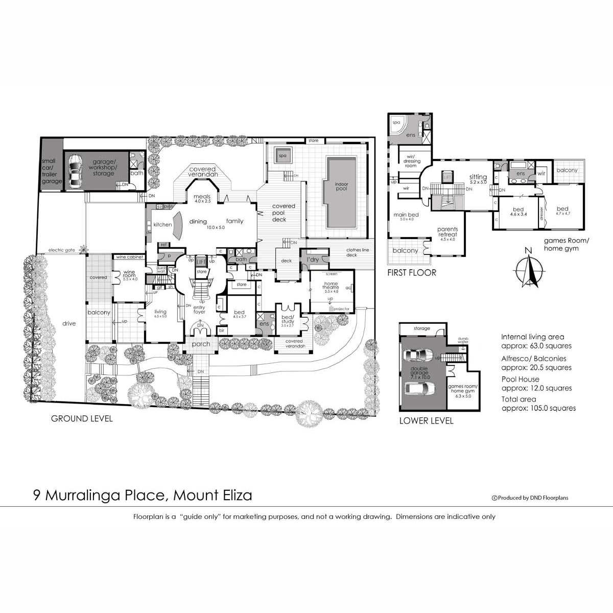 Floorplan of Homely house listing, 9 Murralinga Place, Mount Eliza VIC 3930