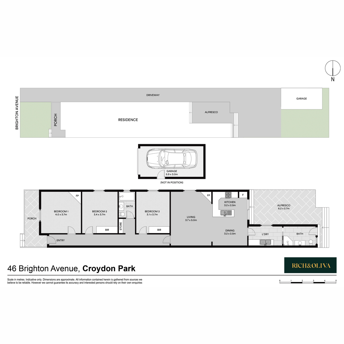 Floorplan of Homely semiDetached listing, 46 Brighton Avenue, Croydon Park NSW 2133