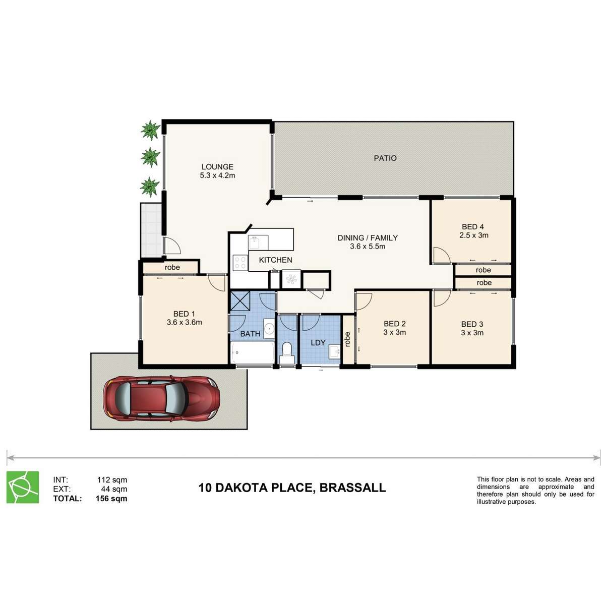 Floorplan of Homely house listing, 10 Dakota Place, Brassall QLD 4305