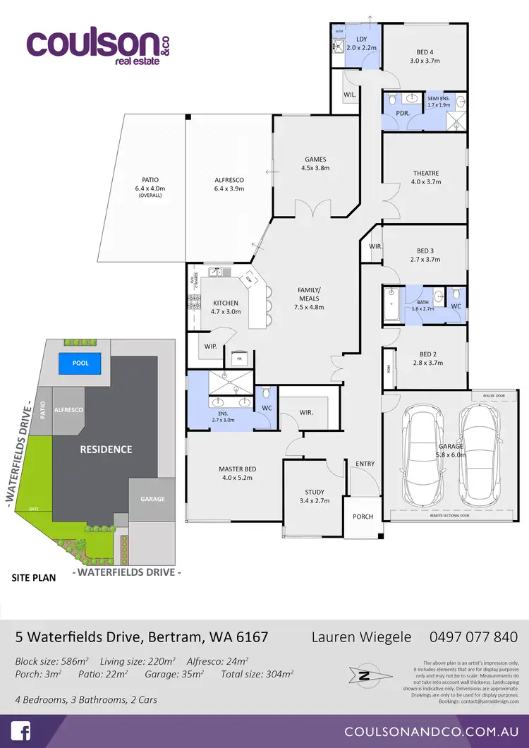 Floorplan of Homely house listing, 5 Waterfields Drive, Bertram WA 6167