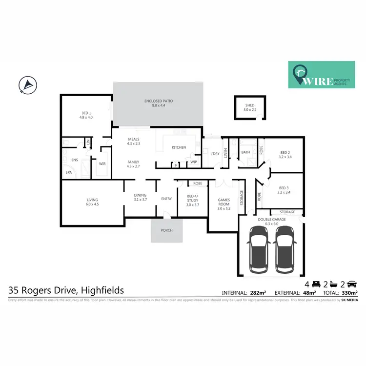 Floorplan of Homely house listing, 35 Rogers Drive, Highfields QLD 4352