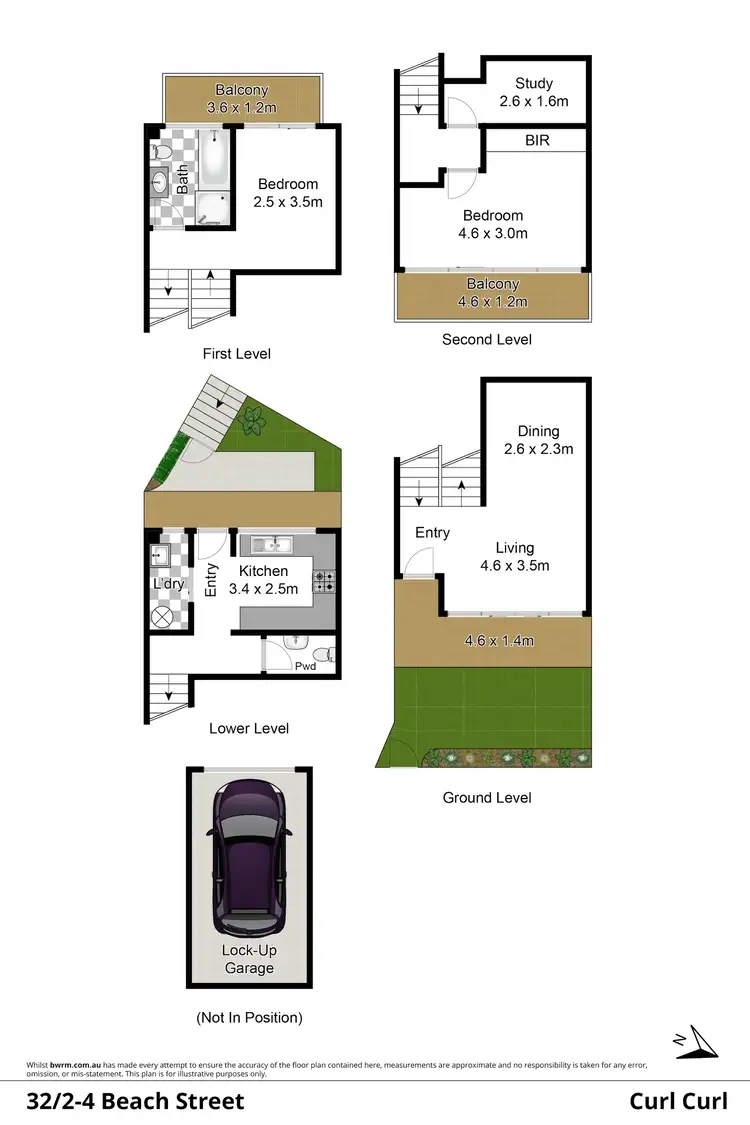 Floorplan of Homely townhouse listing, 32/4 Beach Street, Curl Curl NSW 2096