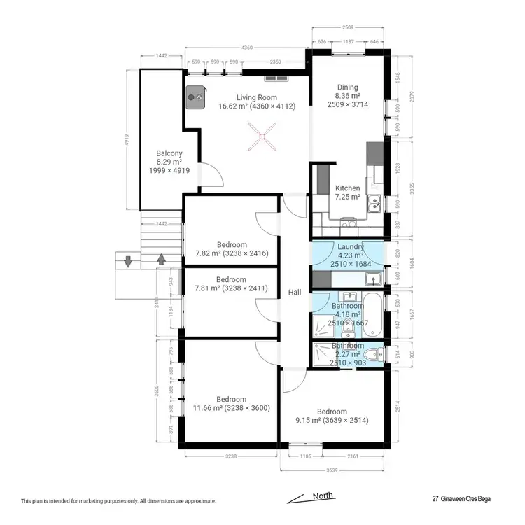 Floorplan of Homely house listing, 27 Girraween Crescent, Bega NSW 2550