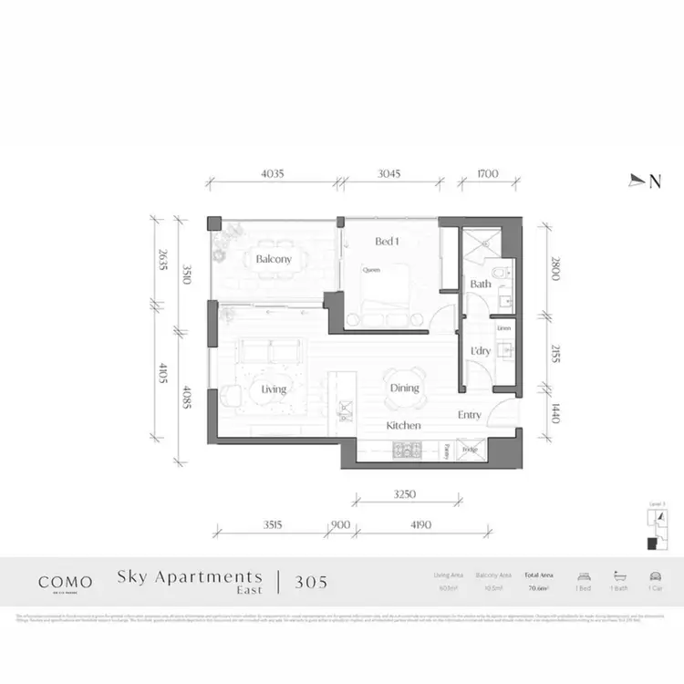 Floorplan of Homely apartment listing, 305/170 The Parade, Norwood SA 5067