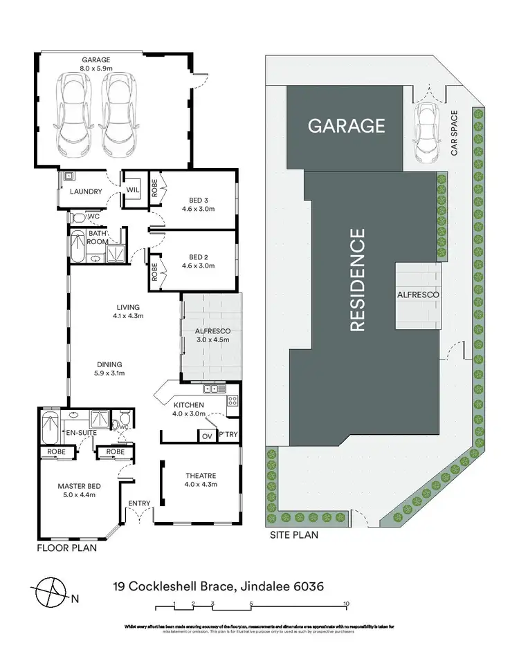 Floorplan of Homely house listing, 19 Cockleshell Brace, Jindalee WA 6036