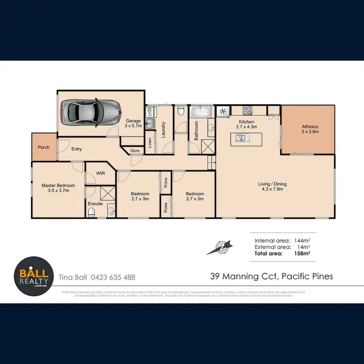 Floorplan of Homely house listing, 39 Manning Circuit, Pacific Pines QLD 4211