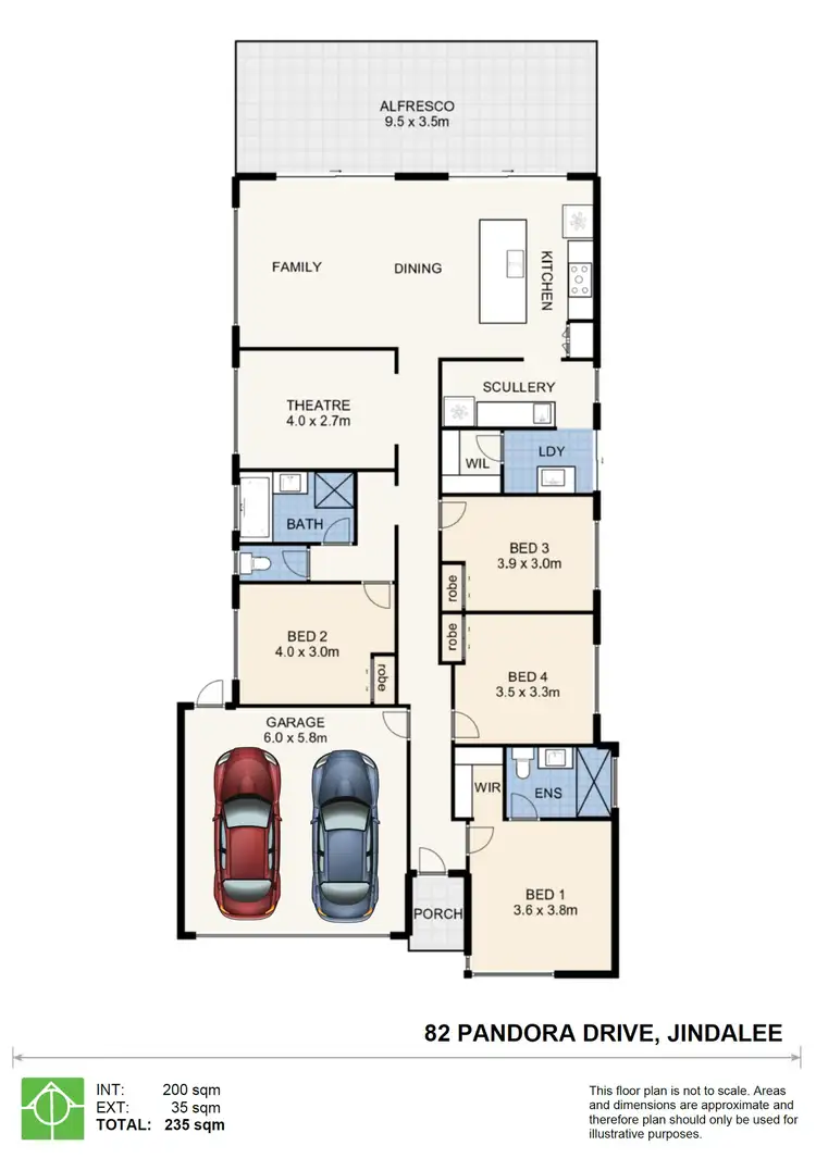 Floorplan of Homely house listing, 82 Pandora Drive, Jindalee WA 6036