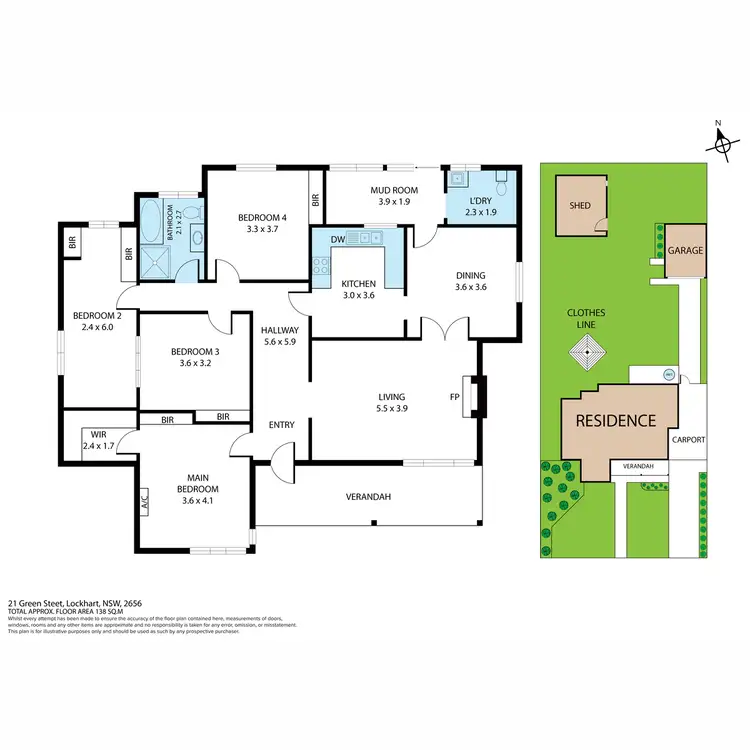 Floorplan of Homely house listing, 21 Green Street, Lockhart NSW 2656