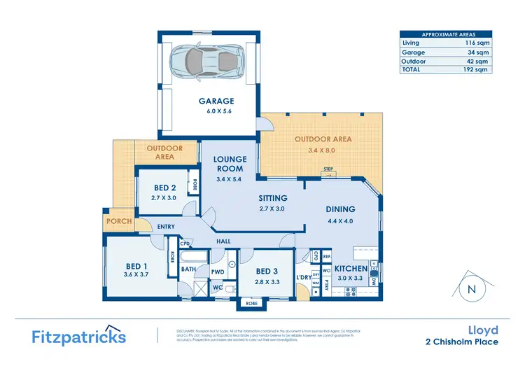 Floorplan of Homely house listing, 2 Chisholm Place, Lloyd NSW 2650