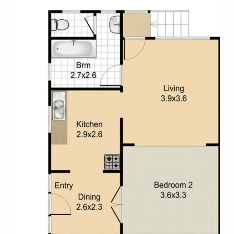 Floorplan of Homely flat listing, 3/55 Adamson Street, Wooloowin QLD 4030
