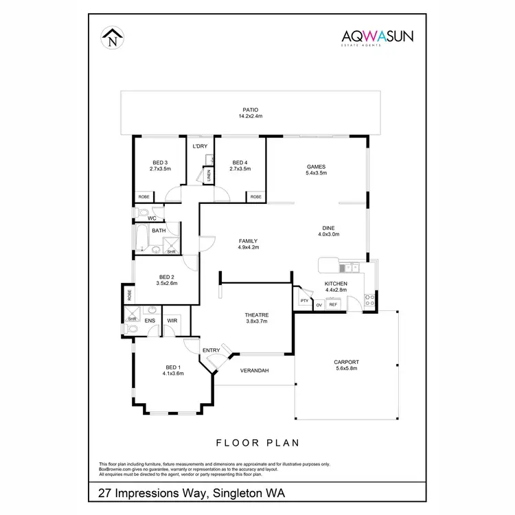 Floorplan of Homely house listing, 27 Impressions Way, Singleton WA 6175