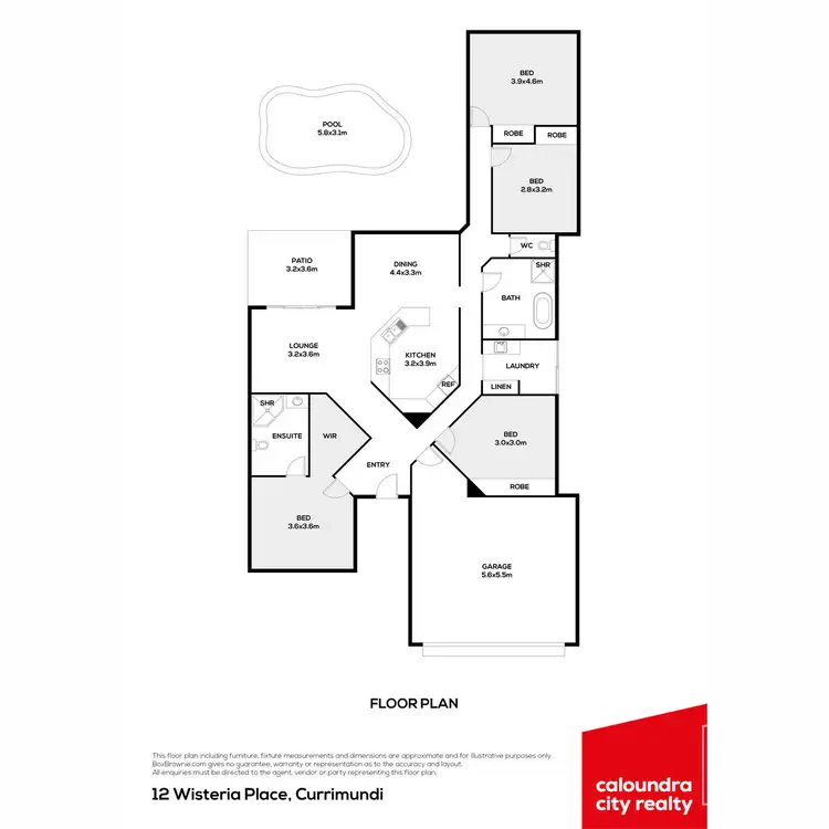 Floorplan of Homely house listing, 12 Wisteria Place, Currimundi QLD 4551