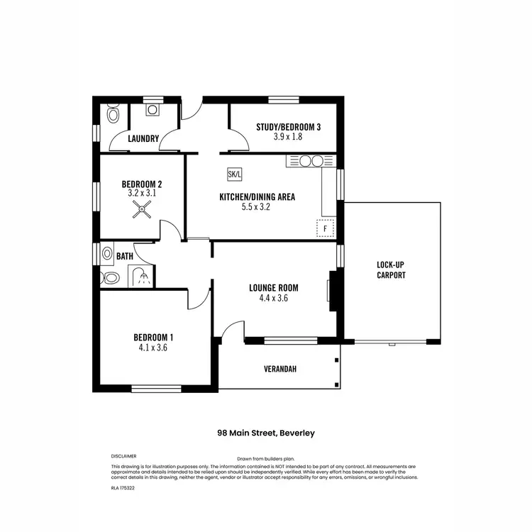 Floorplan of Homely house listing, 98 Main Street, Beverley SA 5009