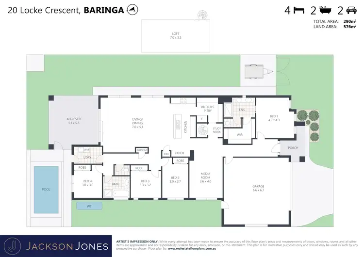 Floorplan of Homely house listing, 20 Locke Crescent, Baringa QLD 4551