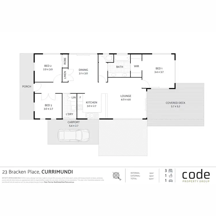 Floorplan of Homely house listing, 23 Bracken Place, Currimundi QLD 4551