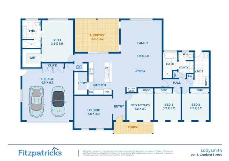 Floorplan of Homely house listing, 35 Conjura Street, Ladysmith NSW 2652