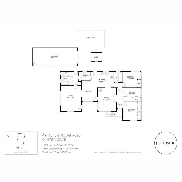 Floorplan of Homely house listing, 49 Nicholls Rivulet Road, Oyster Cove TAS 7150