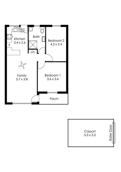 Floorplan of Homely unit listing, 4/105 Grand Junction Road, Rosewater SA 5013