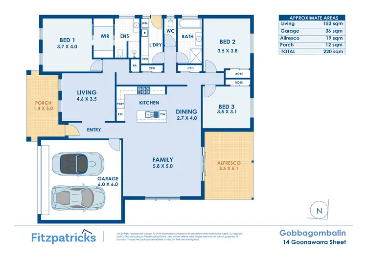 Floorplan of Homely house listing, 14 Goonawarra Street, Gobbagombalin NSW 2650