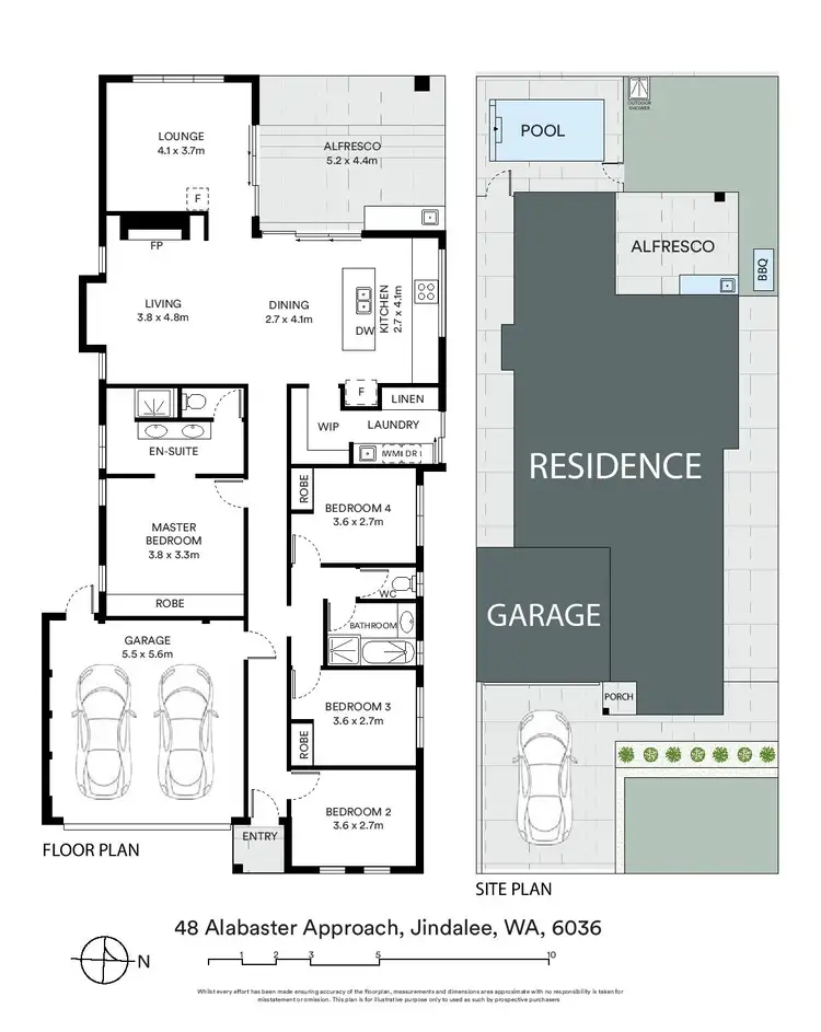 Floorplan of Homely house listing, 48 Alabaster Approach, Jindalee WA 6036