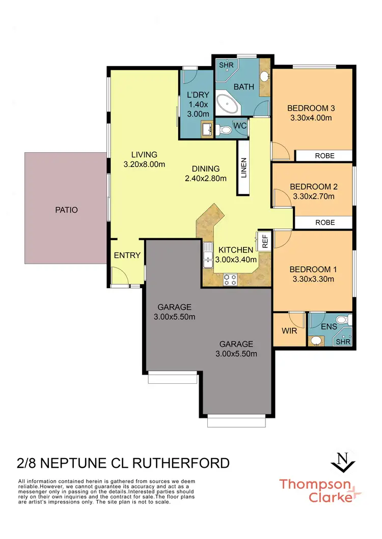 Floorplan of Homely unit listing, 2/8 Neptune Close, Rutherford NSW 2320