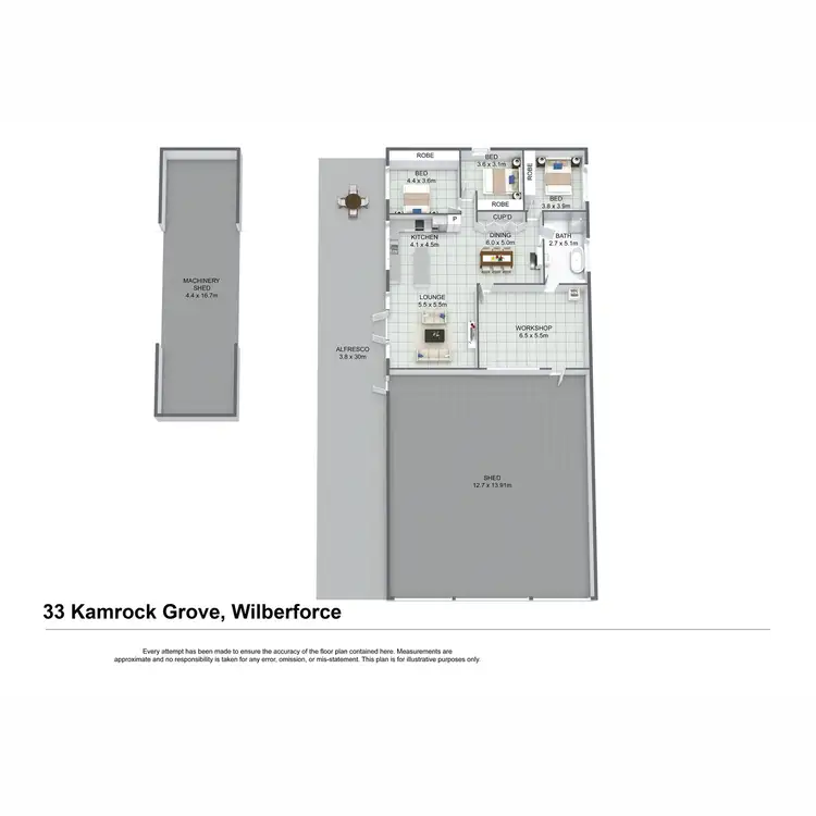 Floorplan of Homely house listing, 33 Kamrock Gr, Wilberforce NSW 2756