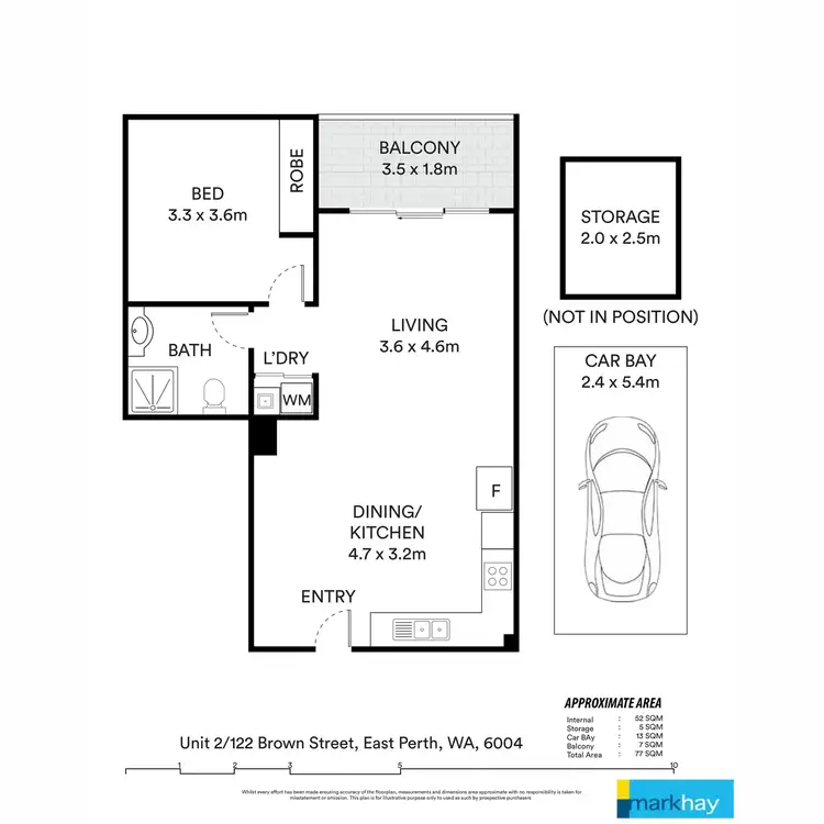 Floorplan of Homely apartment listing, G2/122 Brown Street, East Perth WA 6004