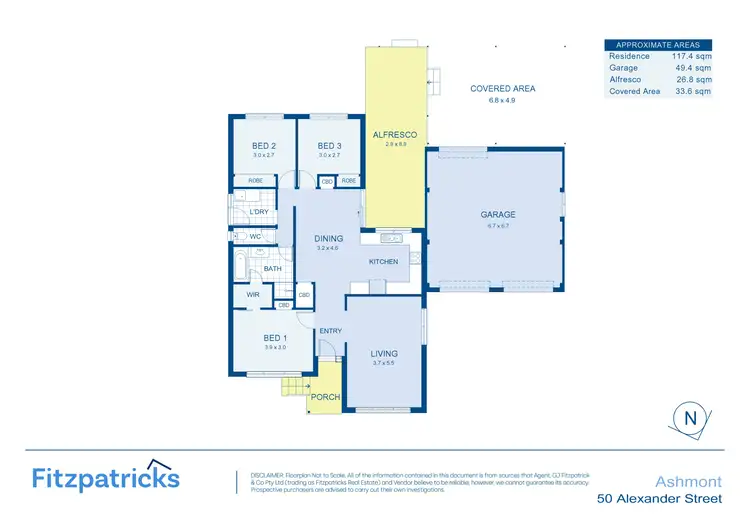 Floorplan of Homely house listing, 50 Alexander Street, Ashmont NSW 2650