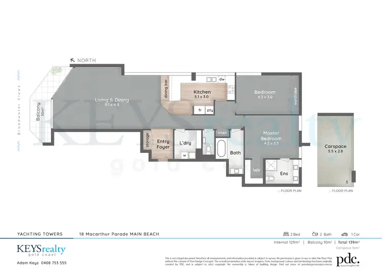 Floorplan of Homely apartment listing, 5/18 Macarthur Parade, Main Beach QLD 4217