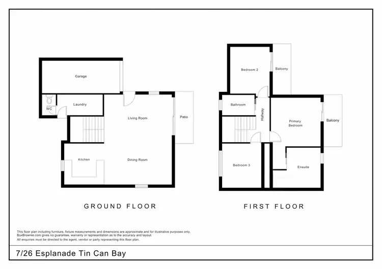 Floorplan of Homely unit listing, 7/26 Esplanade, Tin Can Bay QLD 4580