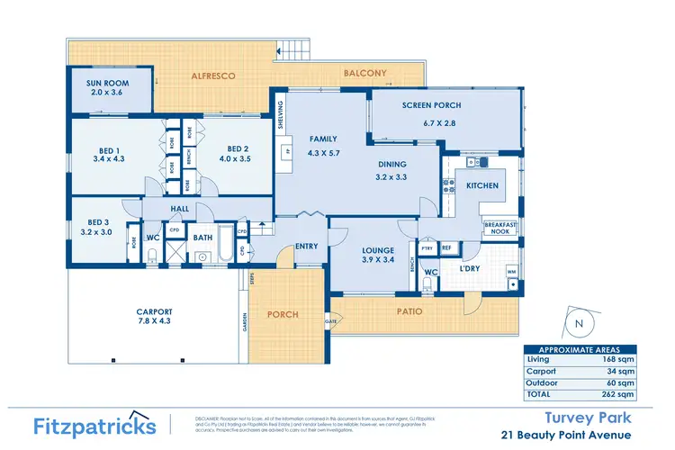 Floorplan of Homely house listing, 21 Beauty Point Avenue, Turvey Park NSW 2650