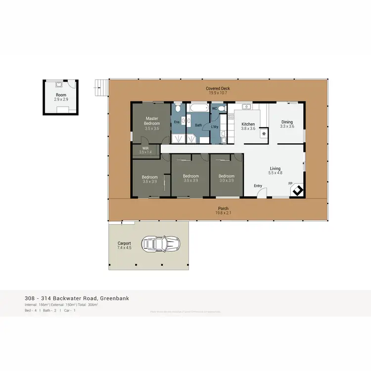Floorplan of Homely rural property listing, 308 - 314 Backwater Road, Greenbank QLD 4124