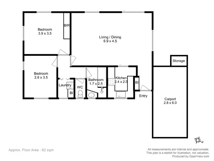 Floorplan of Homely unit listing, 1/10 Lincoln Street, Lindisfarne TAS 7015