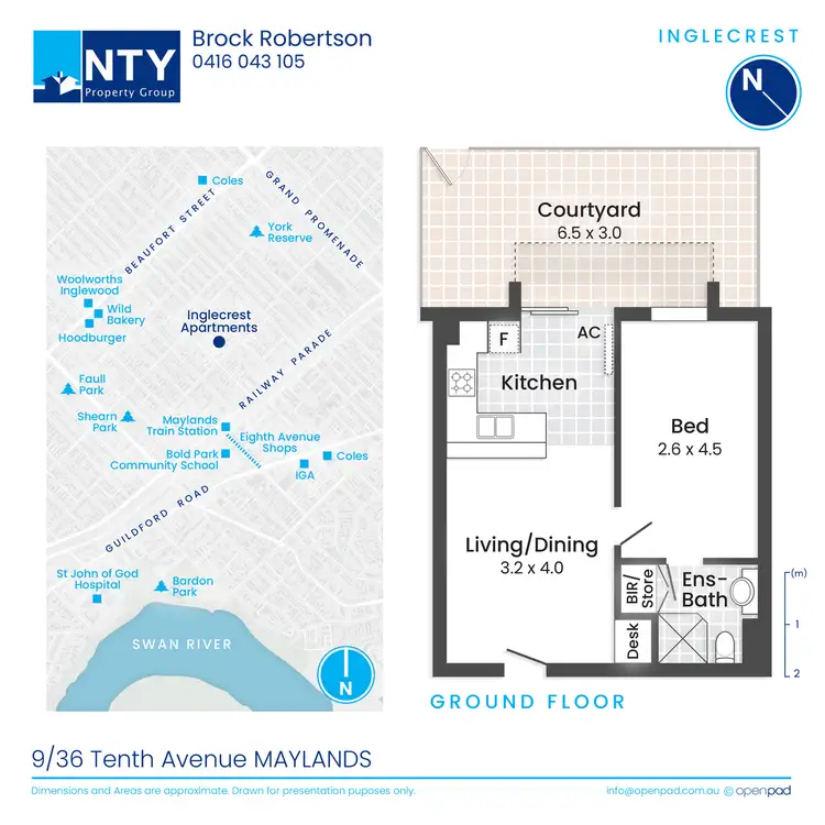 Floorplan of Homely apartment listing, 9/36 Tenth Avenue, Maylands WA 6051