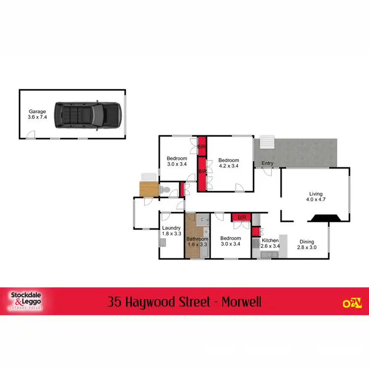 Floorplan of Homely house listing, 35 Haywood Street, Morwell VIC 3840