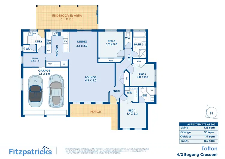 Floorplan of Homely unit listing, 4/3 Bogong Crescent, Tatton NSW 2650