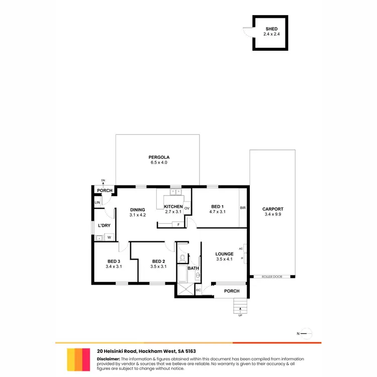 Floorplan of Homely house listing, 20 Helsinki Road, Hackham West SA 5163
