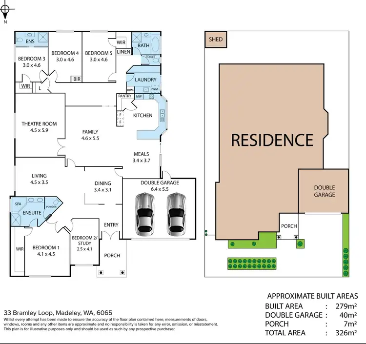 Floorplan of Homely house listing, 33 Bramley Loop, Madeley WA 6065