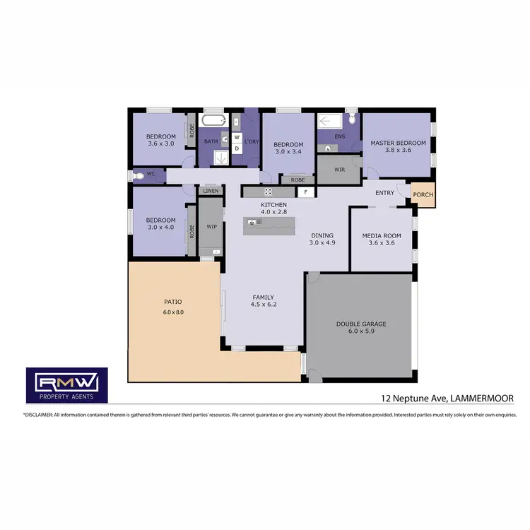 Floorplan of Homely house listing, 12 Neptune Avenue, Lammermoor QLD 4703