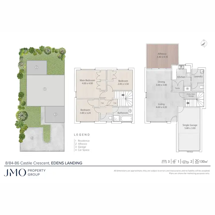 Floorplan of Homely townhouse listing, 8/84-86 Castile Crescent, Edens Landing QLD 4207