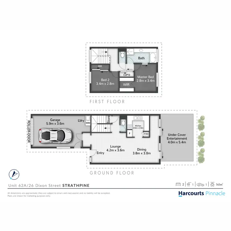 Floorplan of Homely townhouse listing, 62A/26 Dixon Street, Strathpine QLD 4500