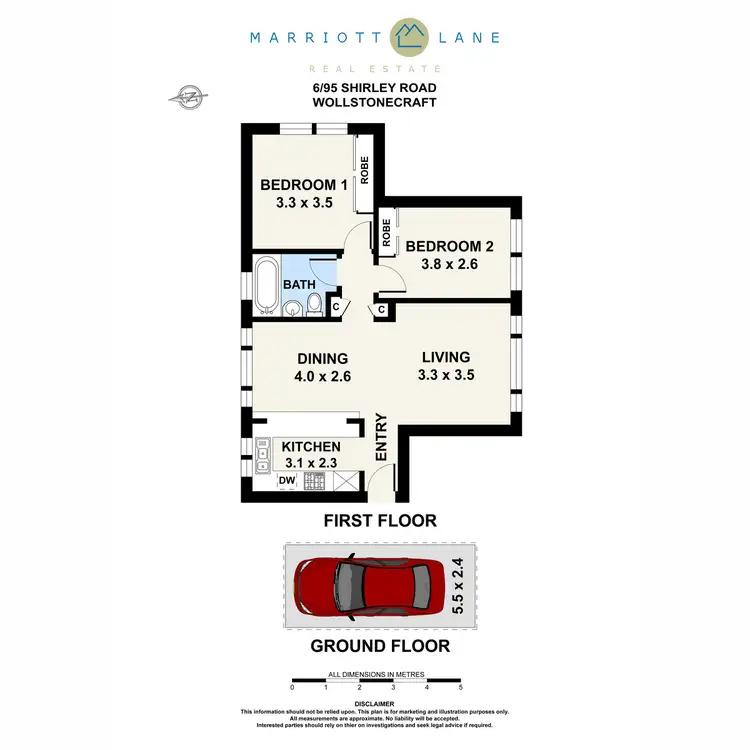 Floorplan of Homely apartment listing, 6/95 Shirley Road, Wollstonecraft NSW 2065