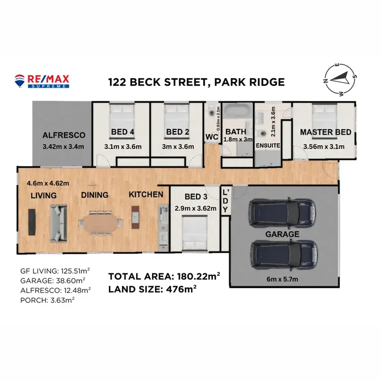 Floorplan of Homely house listing, 122 Beck Street, Park Ridge QLD 4125