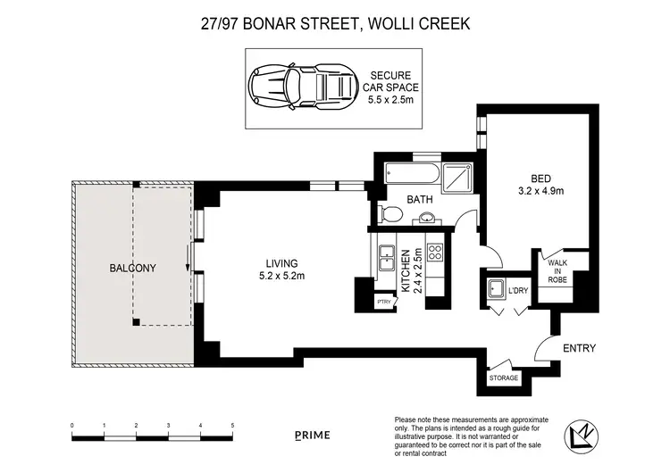 Floorplan of Homely apartment listing, 27/97 Bonar Street, Wolli Creek NSW 2205